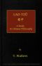 [Gutenberg 63958] • Lao-tzu, A Study in Chinese Philosophy